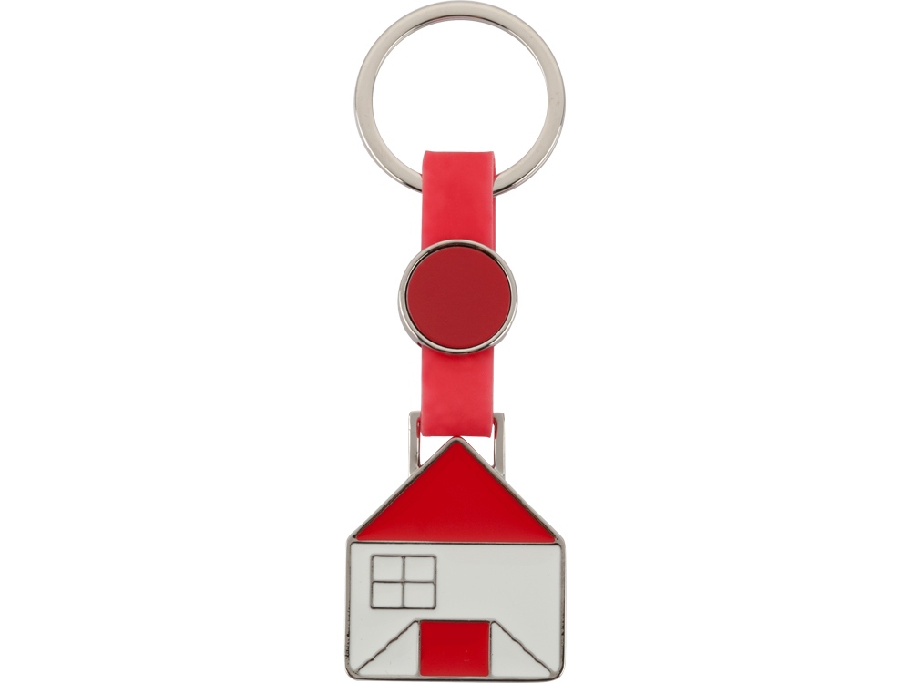 Брелок Домик красный/серебристый (Изображение 2)