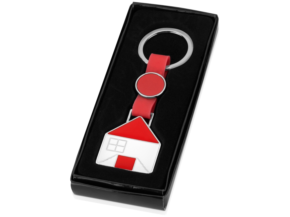 Брелок Домик красный/серебристый (Изображение 4)