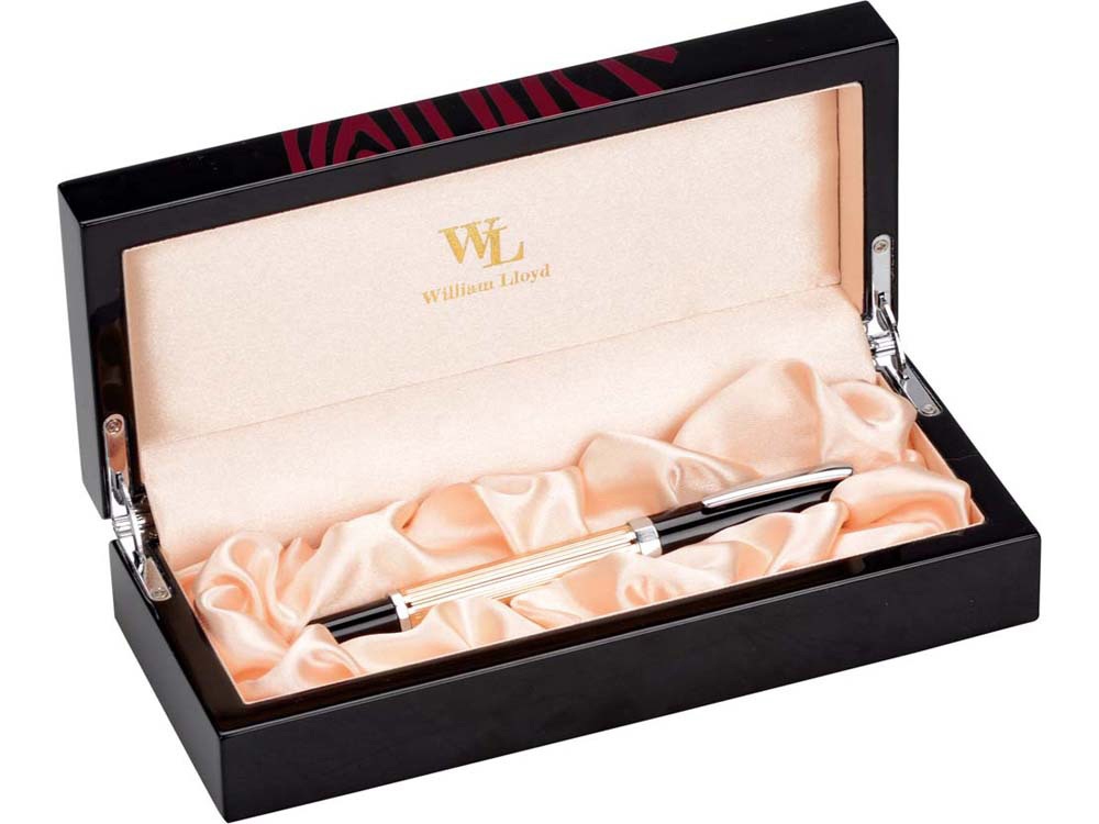 Ручка-роллер William Lloyd, черный/золотистый (Изображение 2)