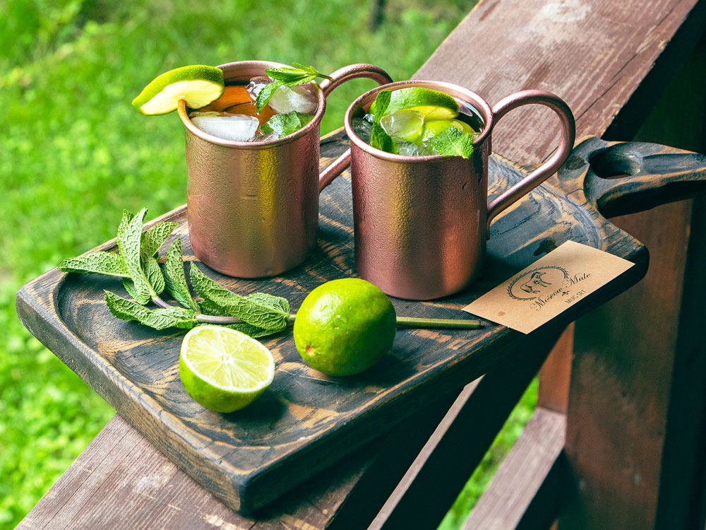 Набор кружек для коктейля с рецептом Moscow mule (Изображение 8)
