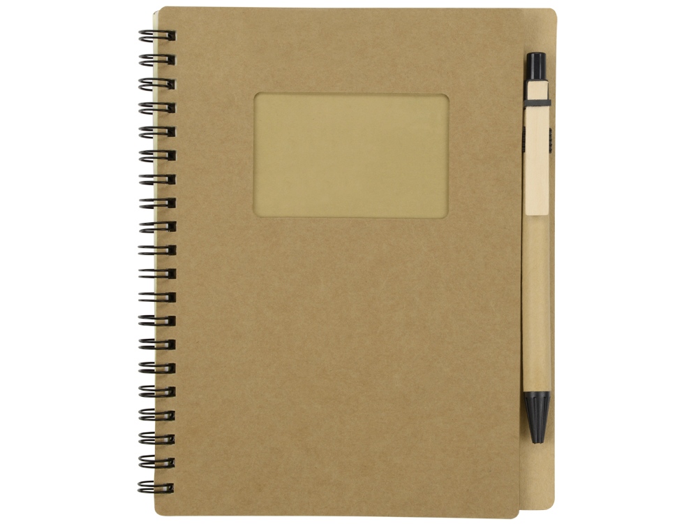 Блокнот Дейзи с ручкой, крафт/черный (Изображение 4)