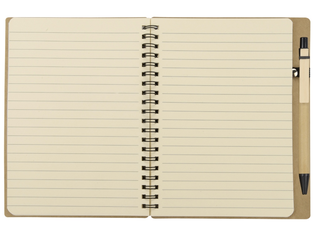 Блокнот Дейзи с ручкой, крафт/черный (Изображение 5)