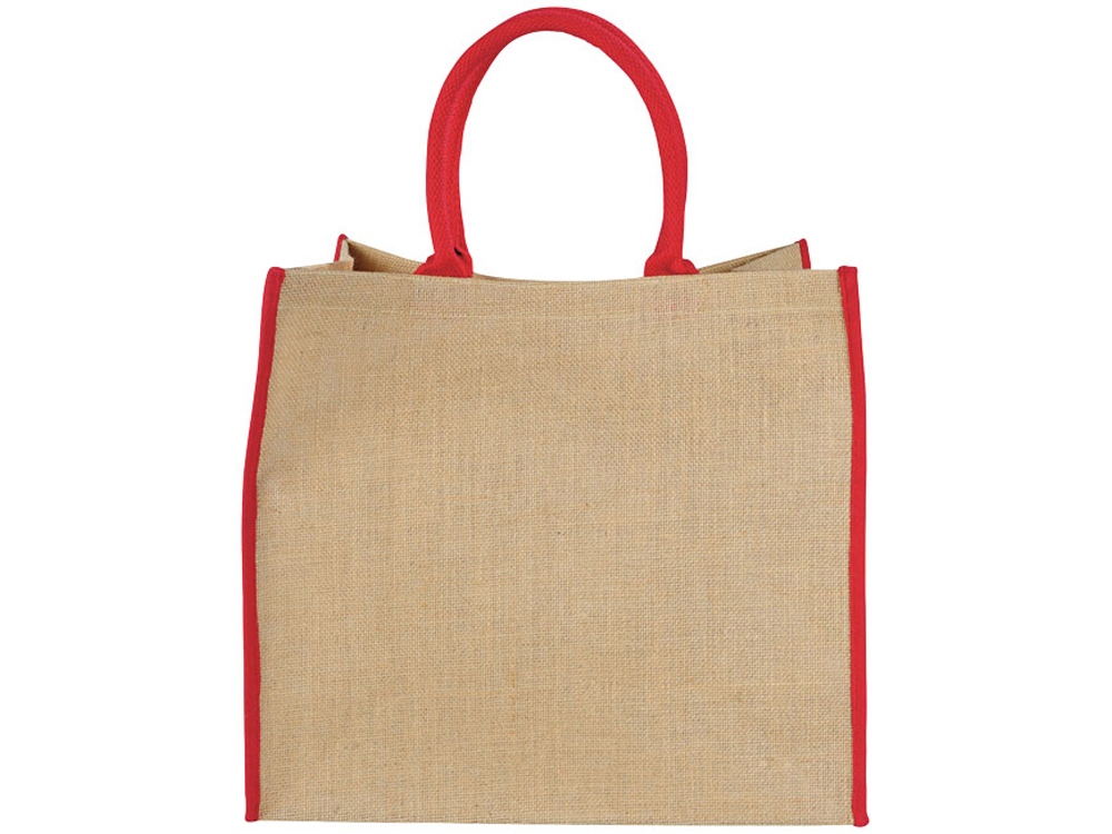 Сумка для покупок, 280 г/м2 (красный/натуральный)  (Изображение 2)
