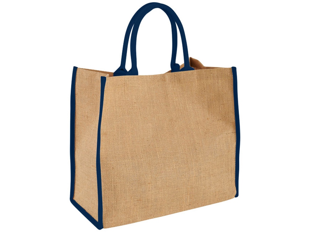 Сумка для покупок, 280 г/м2 (темно-синий/натуральный) 