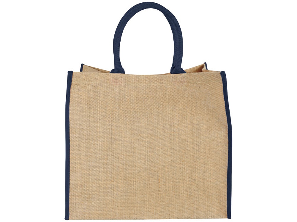 Сумка для покупок, 280 г/м2 (темно-синий/натуральный)  (Изображение 4)