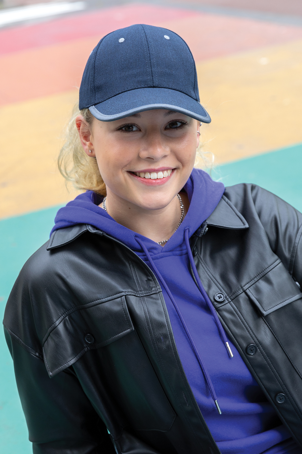 Контрастная бейсболка Impact из переработанного хлопка AWARE™, 6 клиньев, 280 г/м2 (Изображение 5)