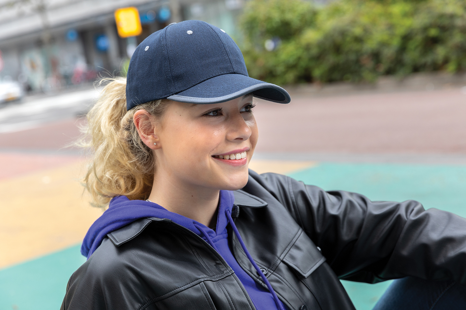 Контрастная бейсболка Impact из переработанного хлопка AWARE™, 6 клиньев, 280 г/м2 (Изображение 6)