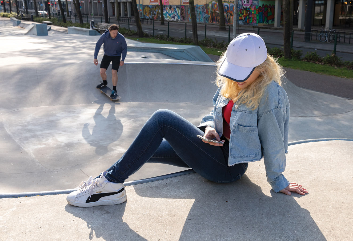 Контрастная бейсболка Impact из переработанного хлопка AWARE™, 6 клиньев, 280 г/м2 (Изображение 5)