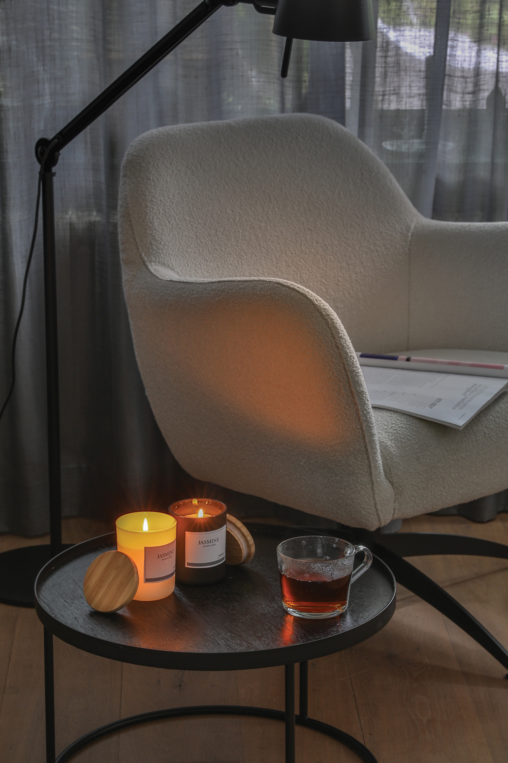 Ароматическая свеча Ukiyo с бамбуковой крышкой (Изображение 10)