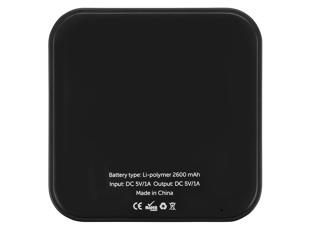 Внешний аккумулятор Квадрум, 2600 mAh (черный/белый)  (Изображение 7)