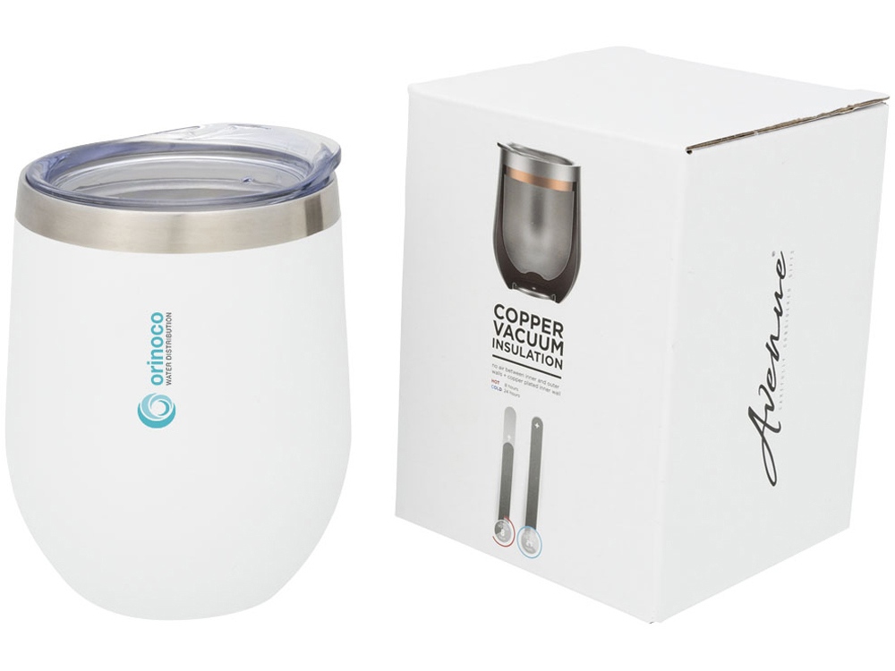 Вакуумная термокружка Corzo Copper (белый)  (Изображение 5)