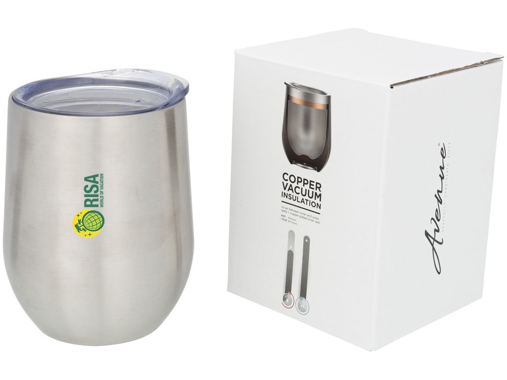 Вакуумная термокружка Corzo Copper (серебристый)  (Изображение 5)