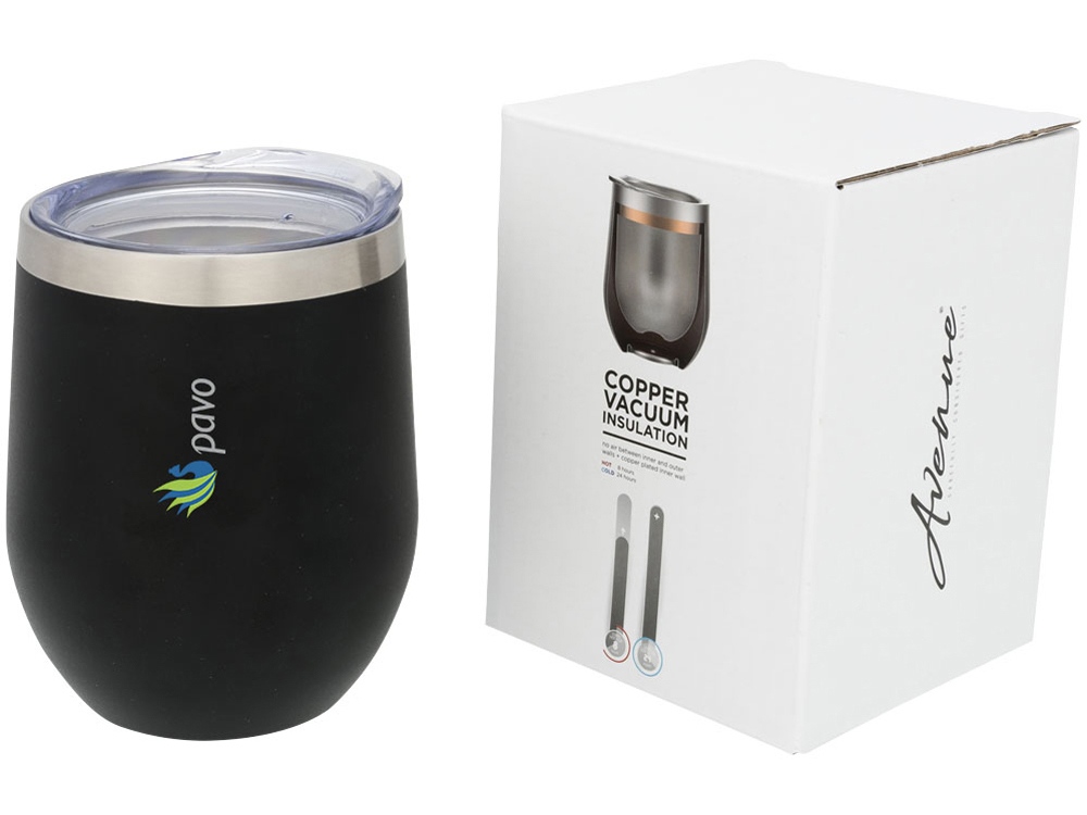 Вакуумная термокружка Corzo Copper (черный)  (Изображение 5)