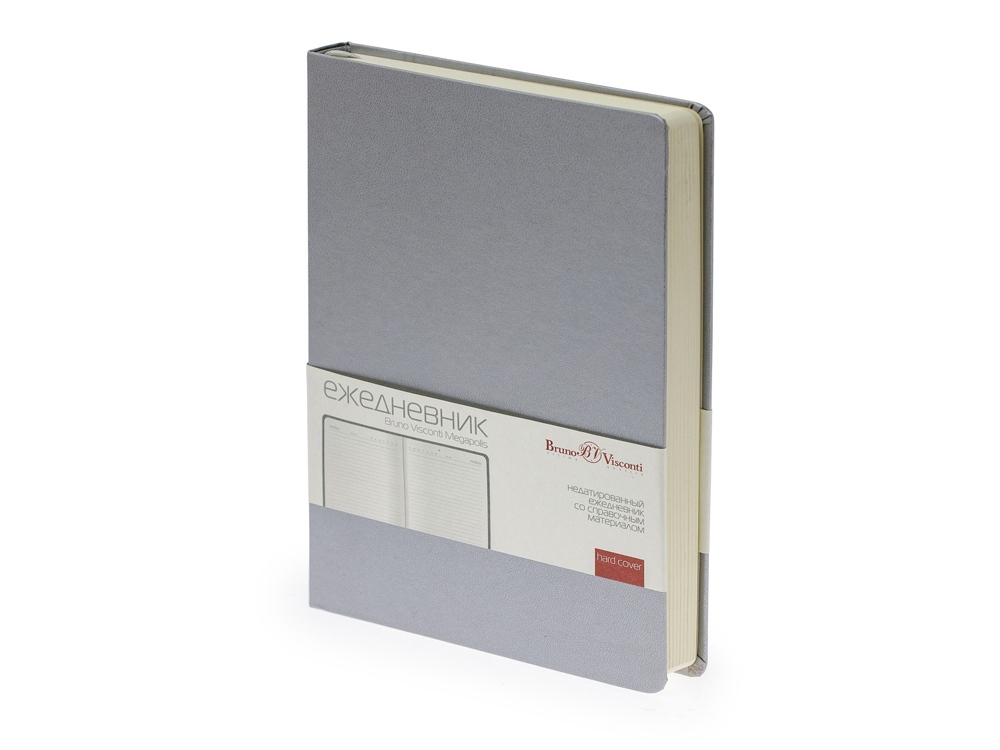 Ежедневник недатированный А5 Megapolis (серебристый) A5