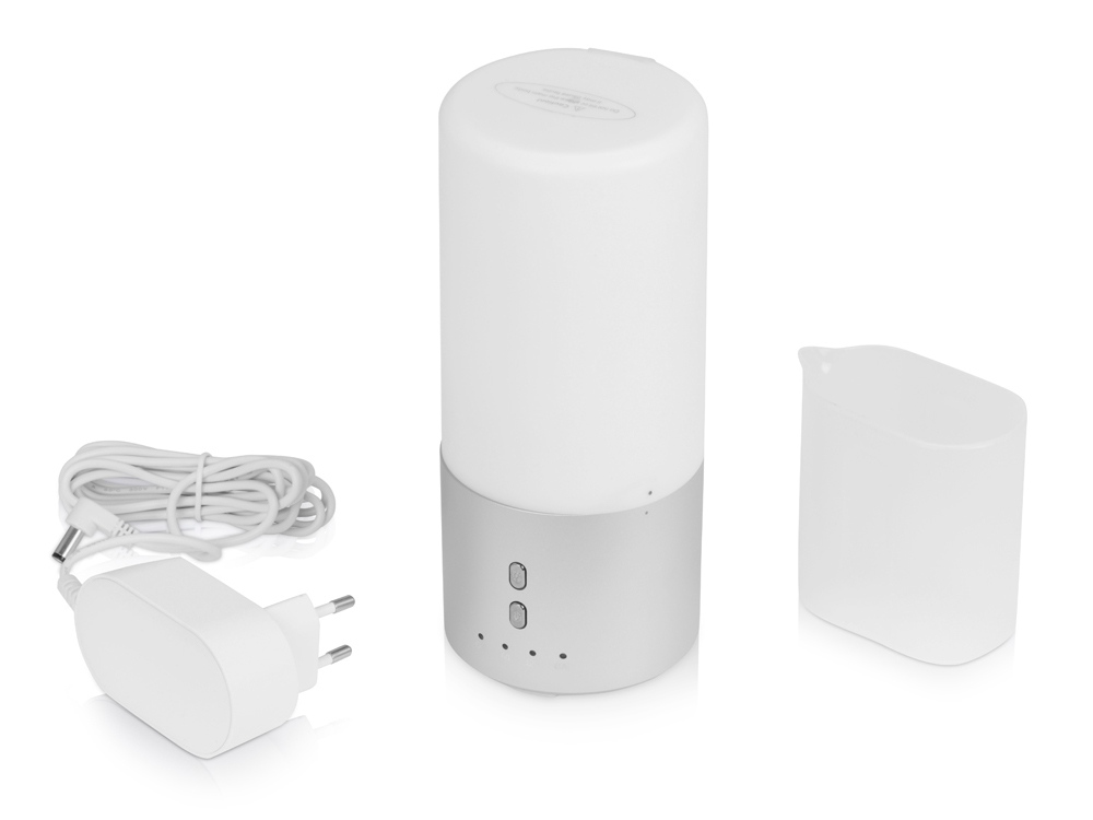 Увлажнитель воздуха с подсветкой Breathe, белый/серебристый (Изображение 2)