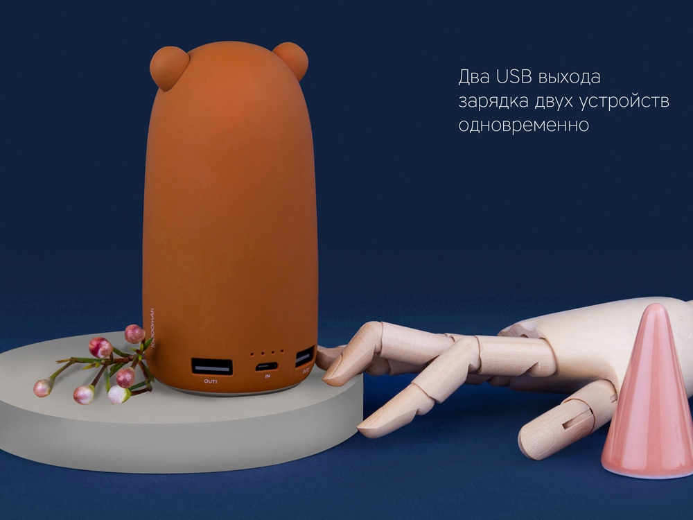 Внешний аккумулятор NEO Teddy, 10000mAh (коричневый)  (Изображение 7)