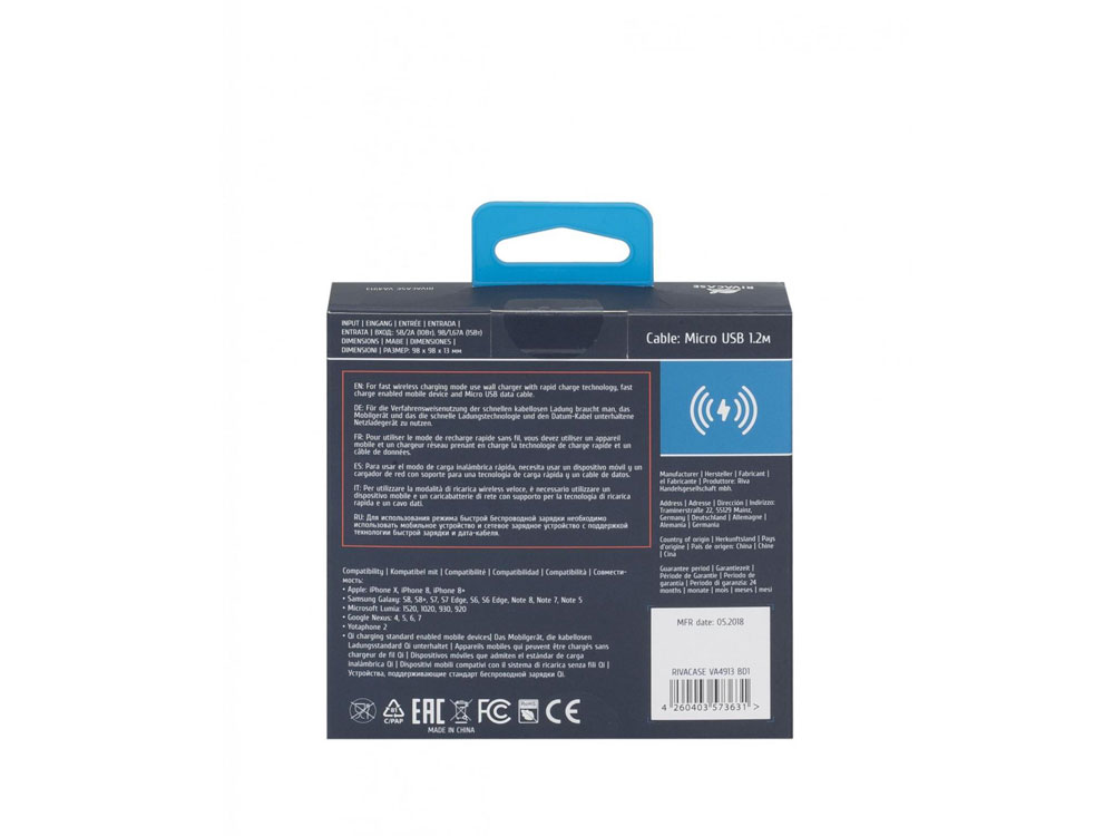 Беспроводное зарядное устройство VA4913, 10 Вт, черный (Изображение 6)