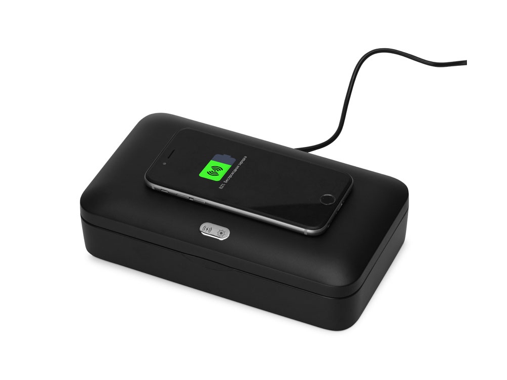 УФ-стерилизатор c функцией беспроводной зарядки Sector (черный)  (Изображение 2)