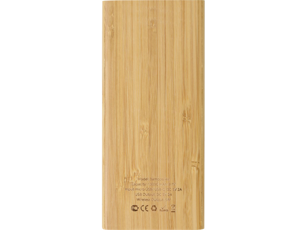 Внешний беспроводной аккумулятор из бамбука Bamboo Air, 10000 mAh (Изображение 5)