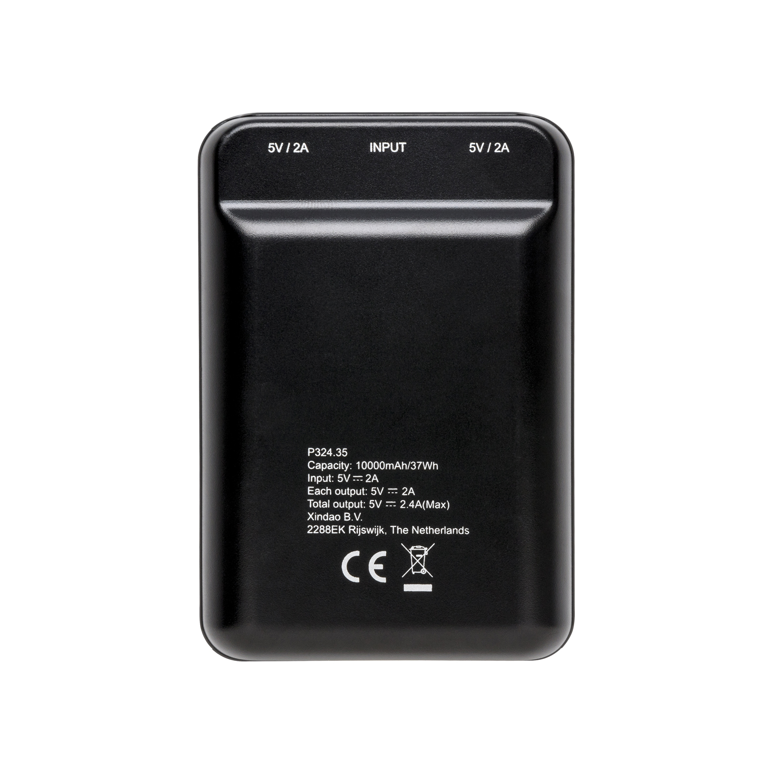 Карманный внешний аккумулятор на 10 000 мАч, черный (Изображение 7)