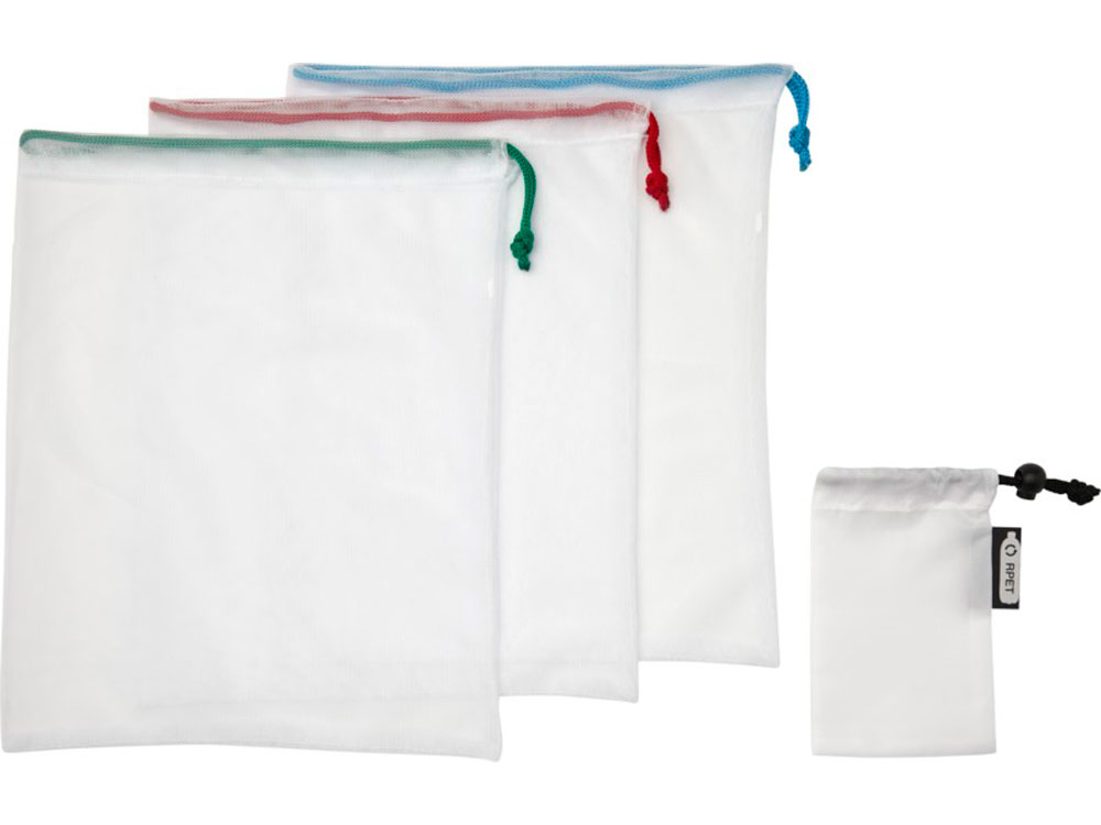 Набор сетчатых сумок из вторичного ПЭТ Trio (Изображение 5)