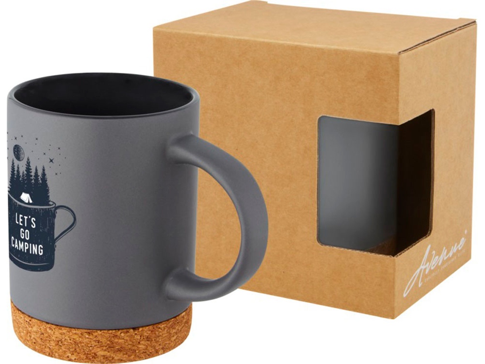 Кружка Neiva с пробковым основанием (серый)  (Изображение 7)