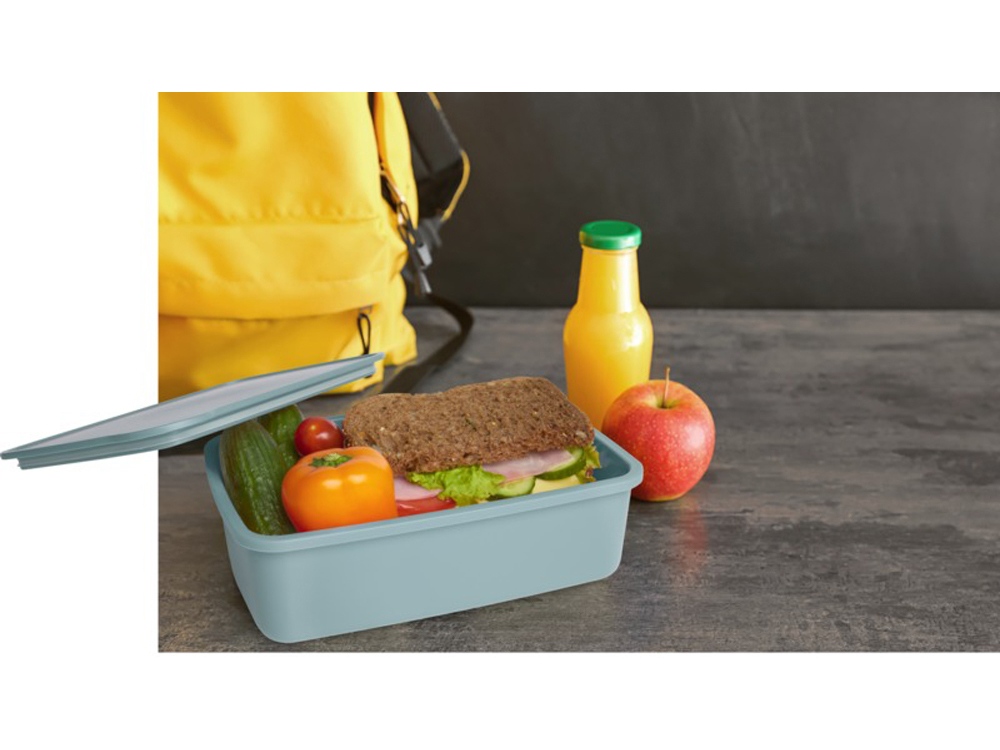 Контейнер для завтрака Dovi из переработанного пластика (зеленый)  (Изображение 4)