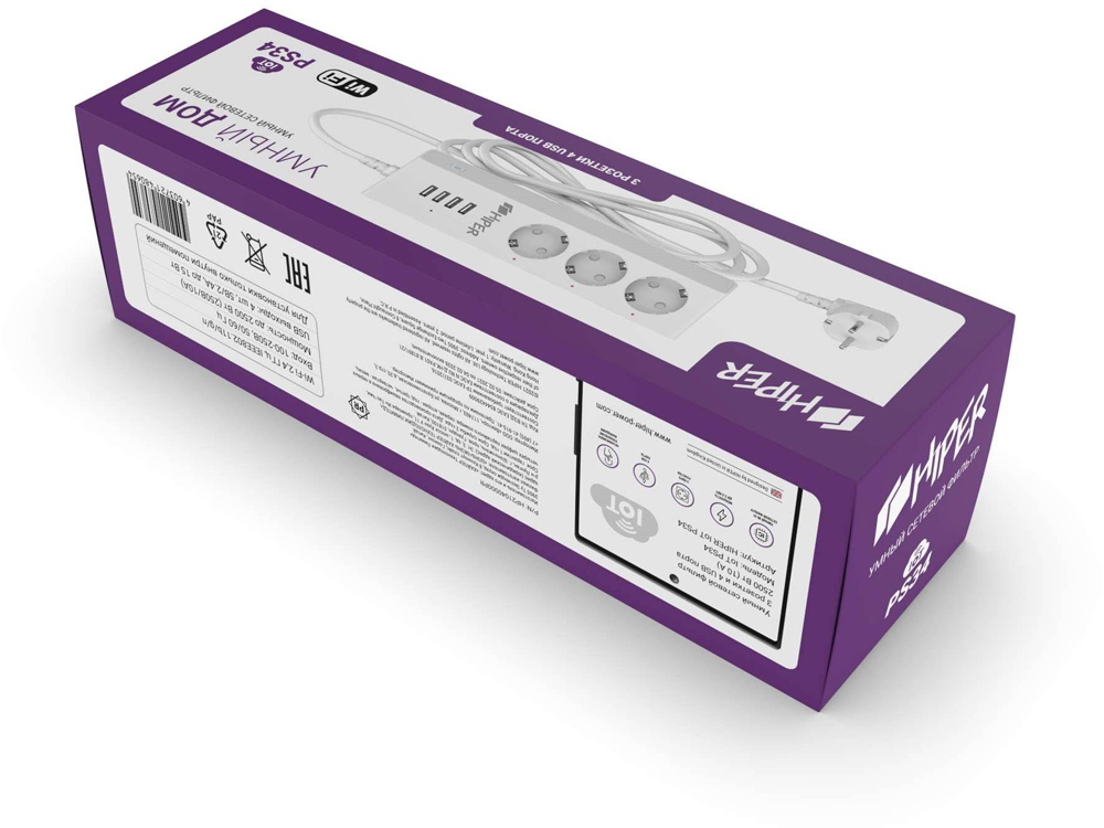 Умный сетевой фильтр HIPER IoT PS34 (Изображение 6)