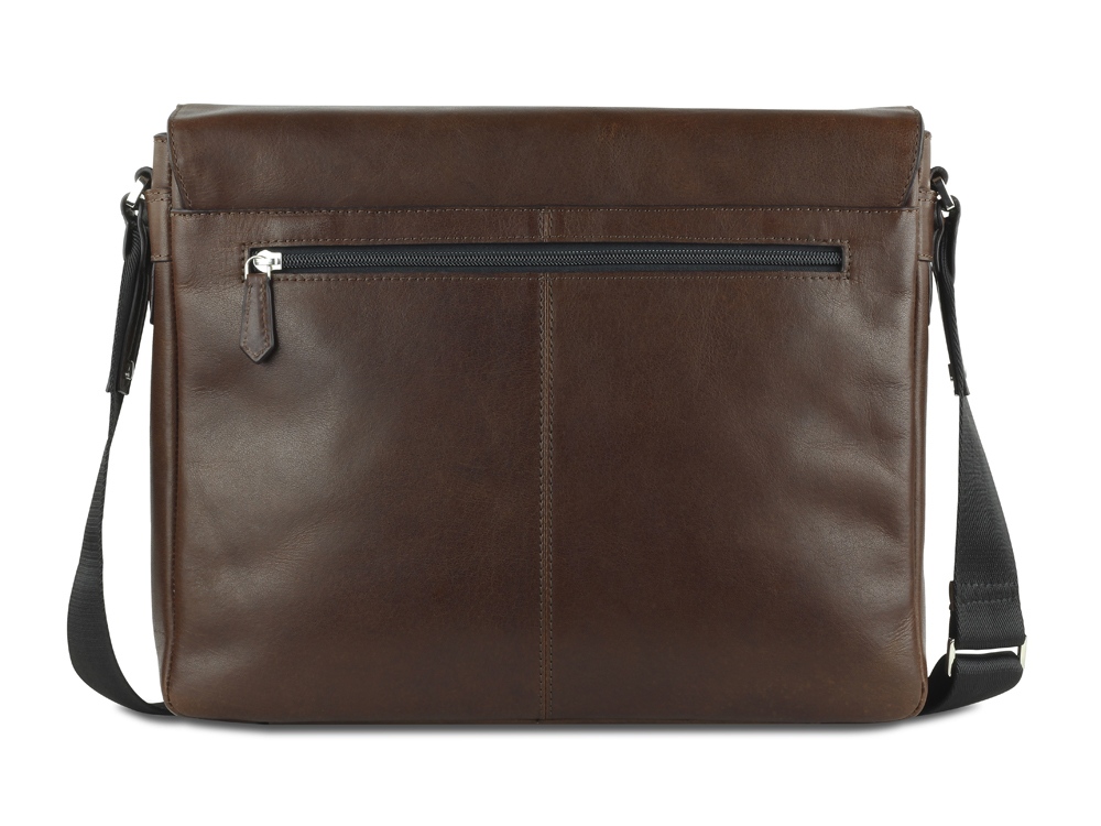 Сумка через плечо Mano Don Valentino, натуральная кожа в коричневом цвете, 36,5 х 30 х 8 см (Изображение 2)