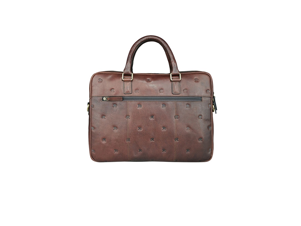 Сумка Mano Don Leon, натуральная кожа в коричневом цвете, 41 х 29,5 х 8,5 см (Изображение 2)