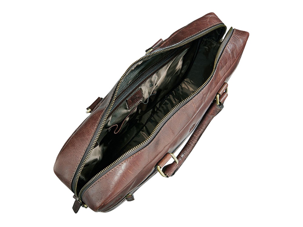 Сумка Mano Don Leon, натуральная кожа в коричневом цвете, 41 х 29,5 х 8,5 см (Изображение 6)