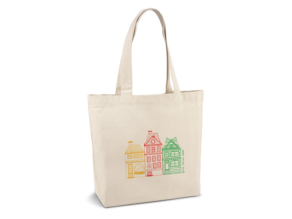 BETO. Сумка из 100% хлопка канва, Натуральный светлый (Изображение 3)