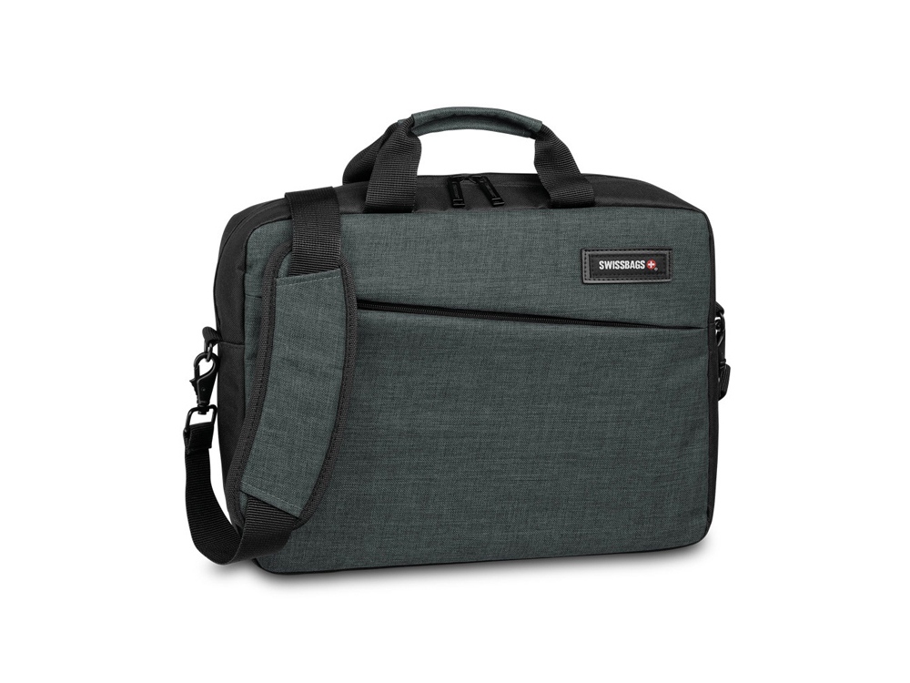 VINCENZO. сумка для ноутбука из полиэстера, темно-серый (Изображение 3)