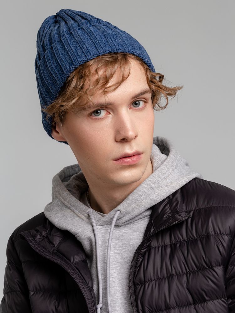 Шапка Norfold, синий меланж (джинс) (Изображение 5)