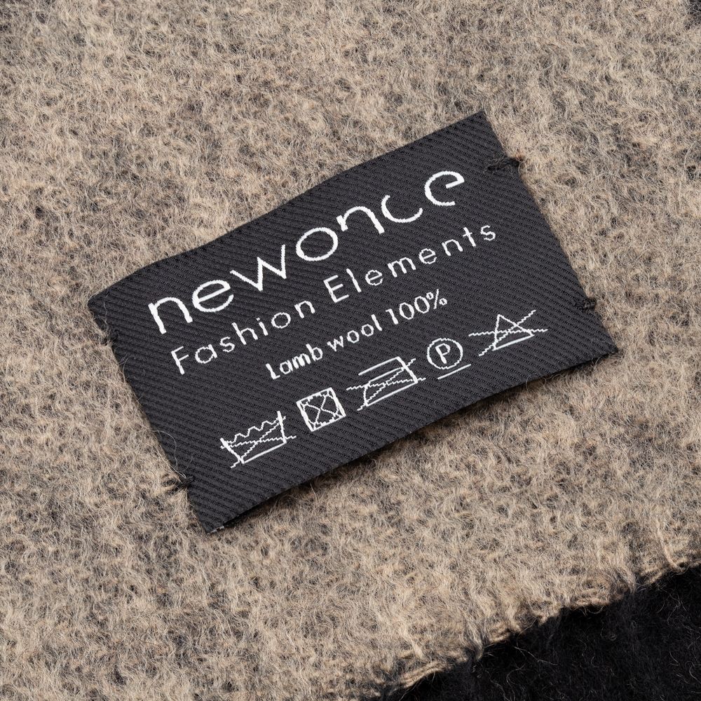 Палантин Charming, черный с бежевым (Изображение 8)