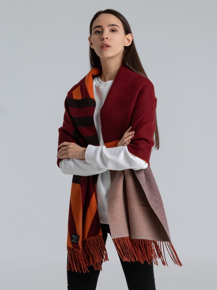 Палантин Charming, коричневый с оранжевым (Изображение 14)