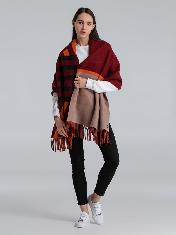 Палантин Charming, коричневый с оранжевым (Изображение 15)