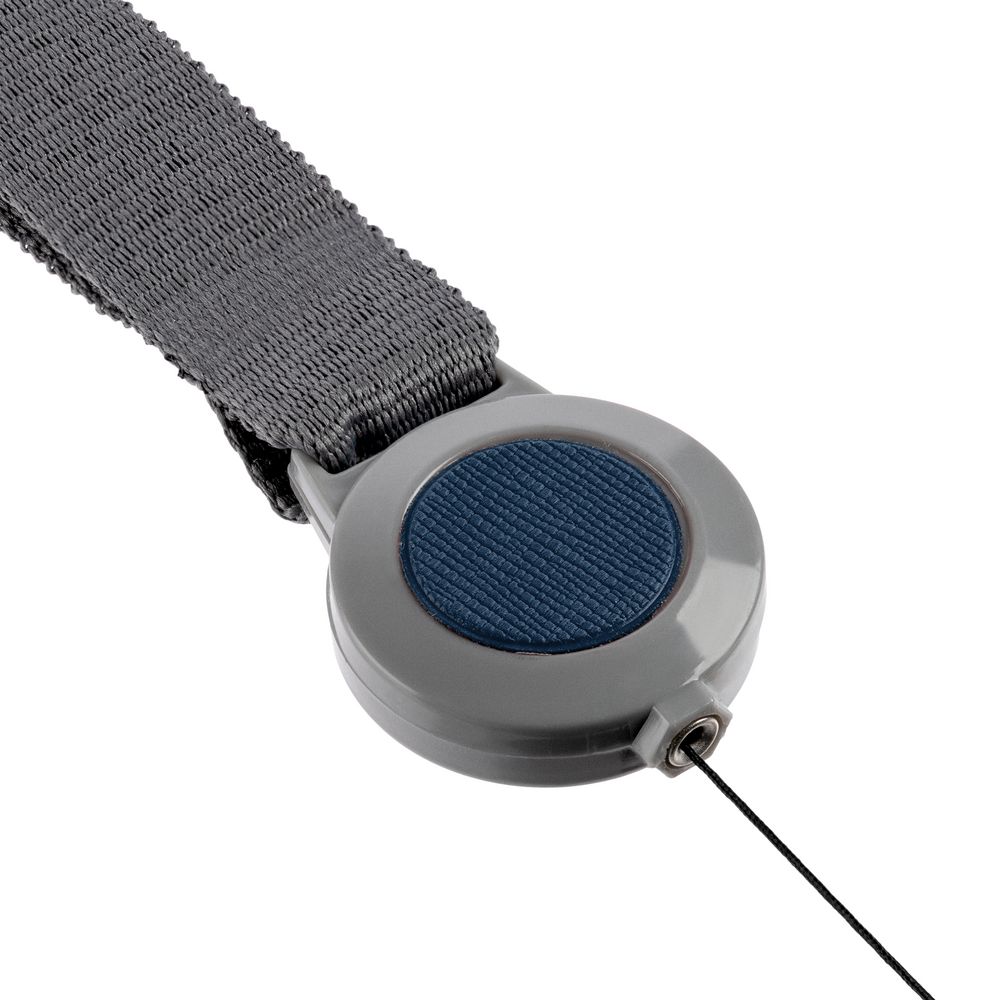 Чехол для пропуска с лентой и ретрактором Devon, синий (Изображение 6)