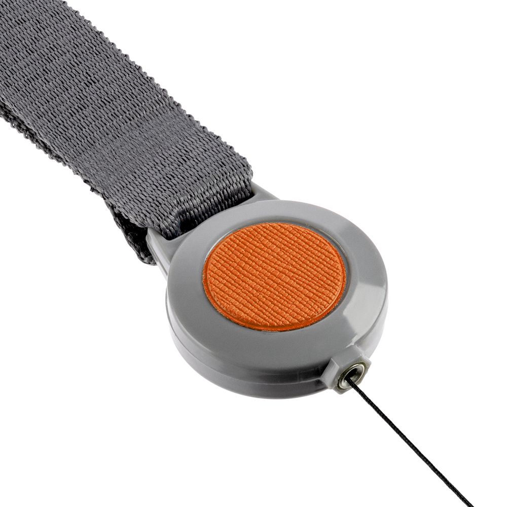 Чехол для пропуска с лентой и ретрактором Devon, оранжевый (Изображение 6)