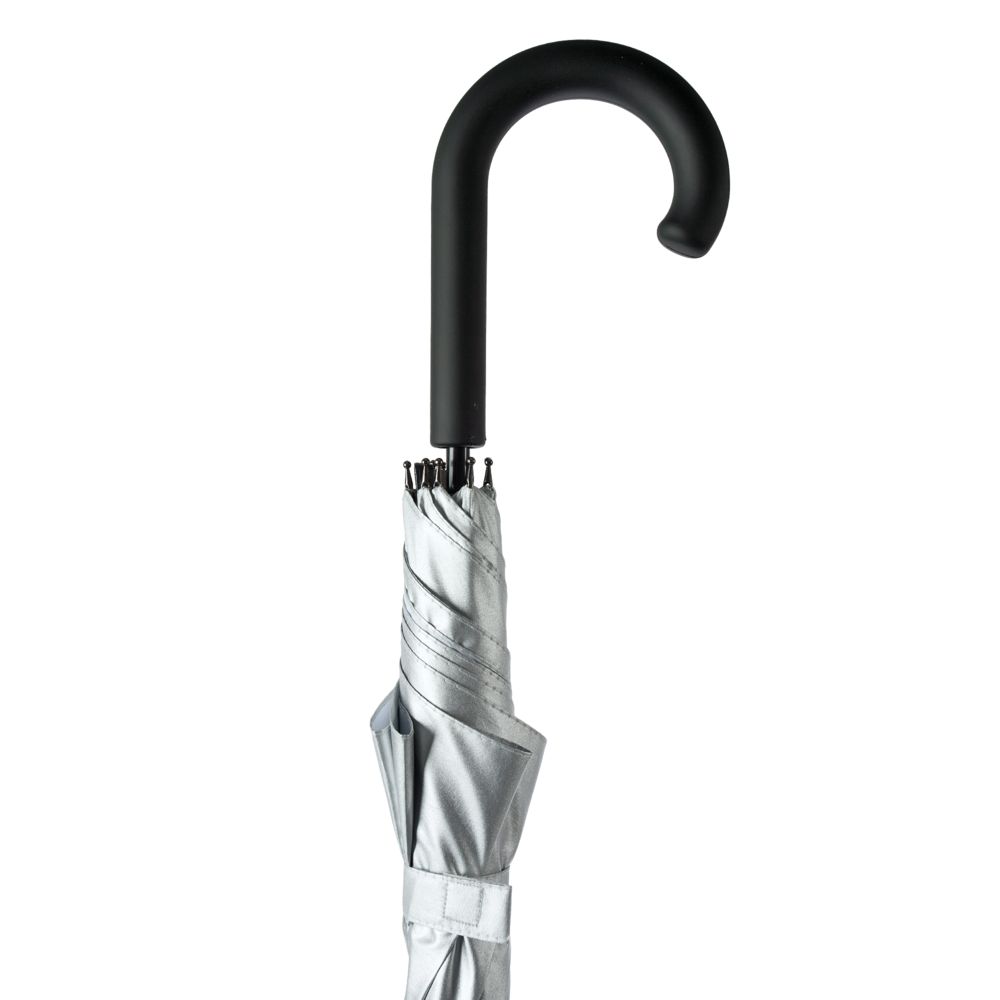 Зонт-трость Wind, серебристый (Изображение 6)