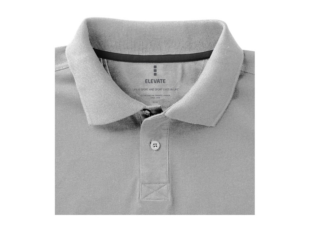 Рубашка поло Calgary мужская (серый меланж) XL (Изображение 4)
