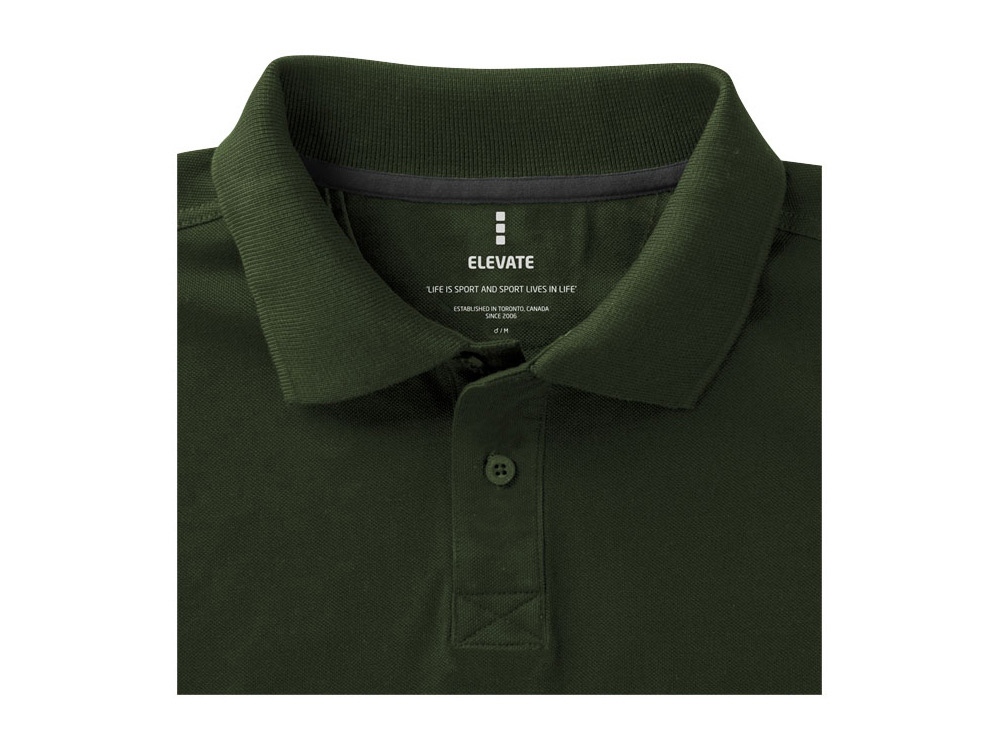 Рубашка поло Calgary мужская (зеленый армейский ) L (Изображение 4)