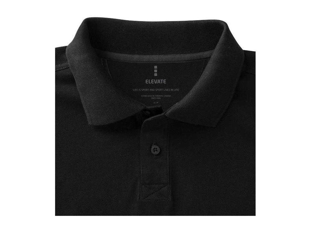 Рубашка поло Calgary мужская (черный) S (Изображение 3)