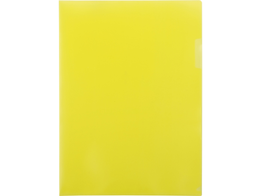 Папка- уголок А4, матовая (желтый)  (Изображение 3)