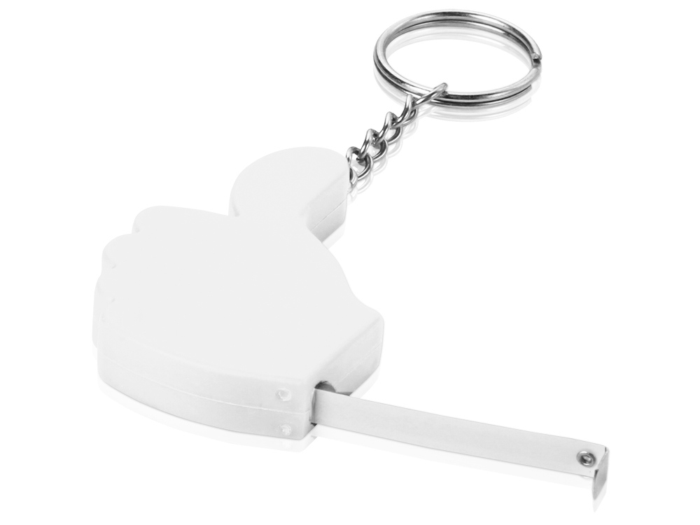 Брелок-рулетка, 1 м., белый (Изображение 2)