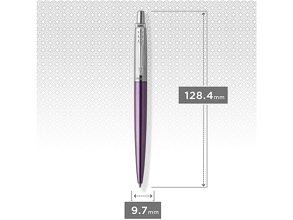 Шариковая ручка Parker Jotter Victoria Violet Chrome CT, стержень:M, цвет чернил: blue в подарочной блистерной упаковке (Изображение 6)