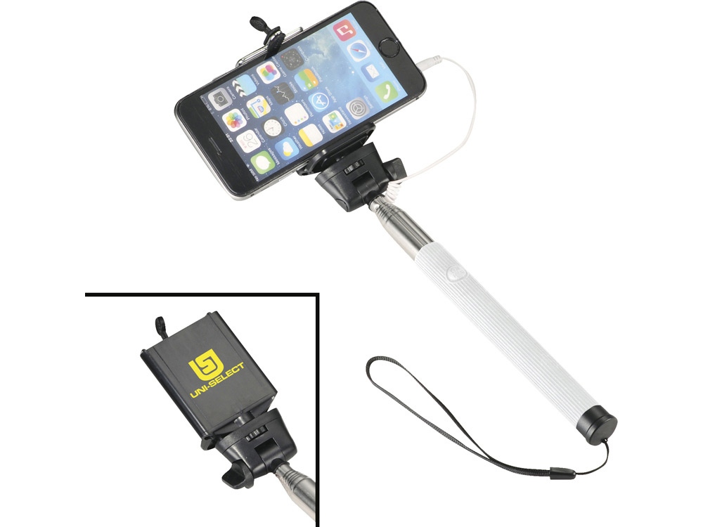 Монопод проводной Wire Selfie (черный/белый)  (Изображение 4)