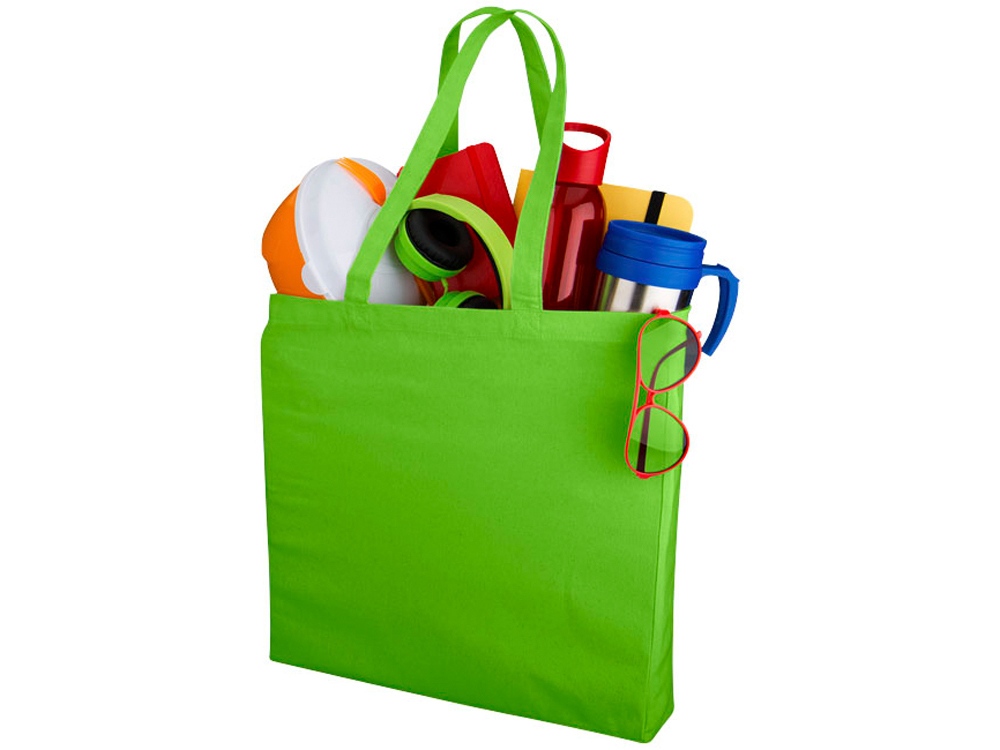 Сумка Odessa хлопковая, 220 г/м2 (лайм)  (Изображение 2)