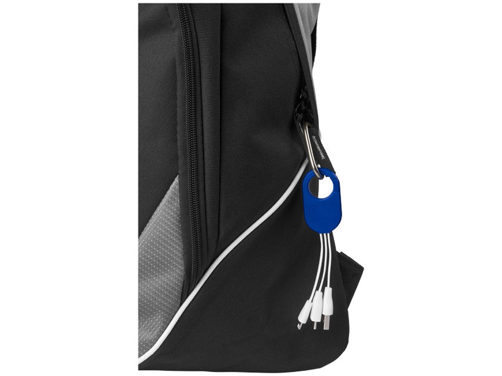 Кабель для зарядки 3-в-1 (ярко-синий/белый)  (Изображение 4)