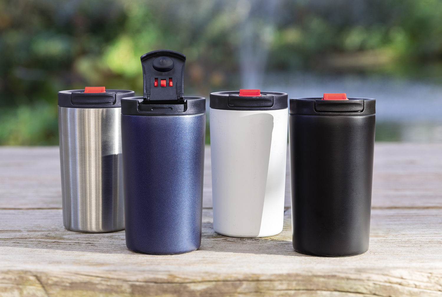 Герметичная вакуумная термокружка с двойными стенками и замком, 300 мл (Изображение 4)